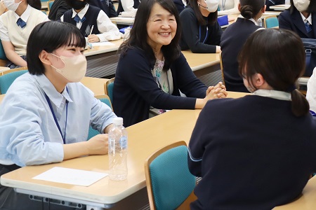 模擬授業後の懇談
