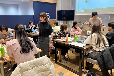 現地研修：酒田市でのグループワークの様子