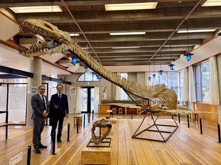 恐竜・化石ギャラリーを見学されました。