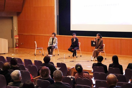 3名によるトークセッション （左から、五十嵐氏、合田さん、黒川監督）
