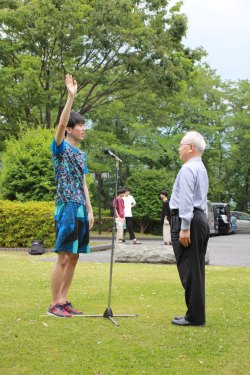 「開会式」選手宣誓の様子